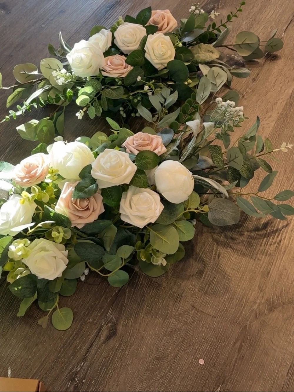 Ling’s Moments floral Arrangement Set - White & Blush - wedding or baby shower